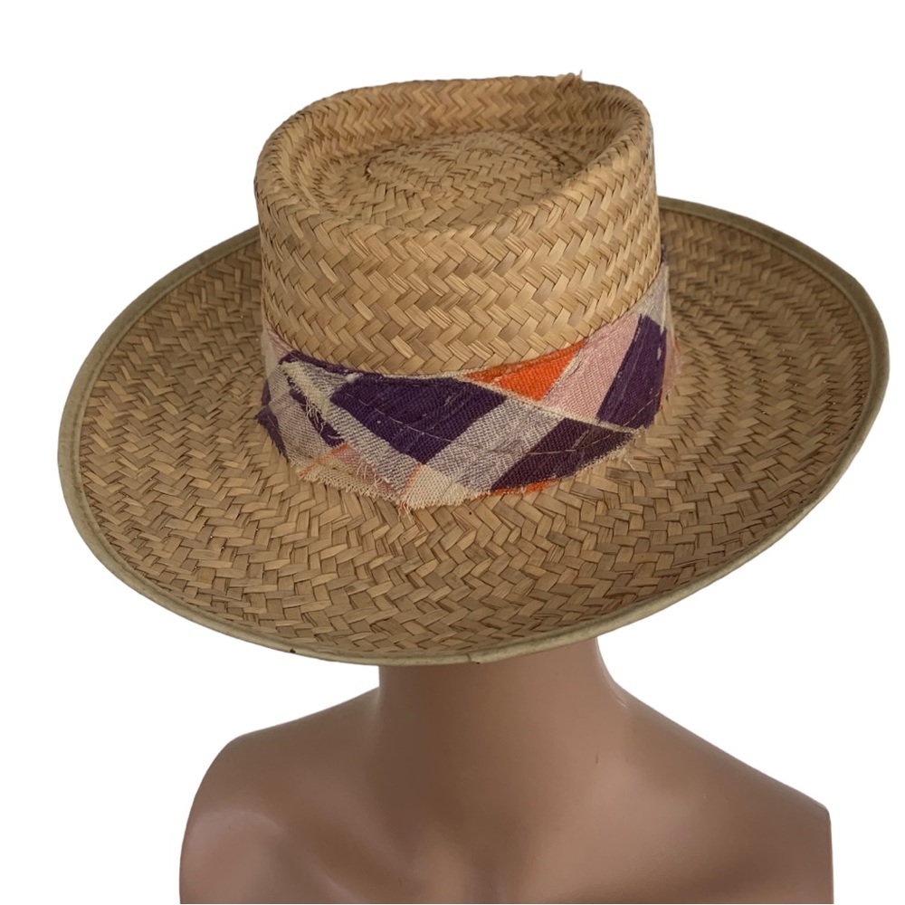 Vintage Hats Lot 2 Straw Hats Cowboy Country Western - Picture 8 of 10